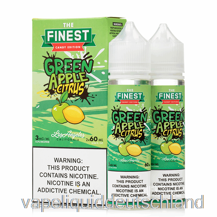 Grüner Apfel-Zitrusfrucht – Die Feinste Bonbon-Edition – 120 Ml 0 Mg Vape Deutschland